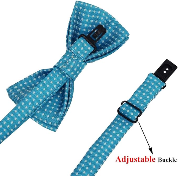 VICTHY Pet Bow Tie, Colorful Polka Dots Adorable Collar Butterfly Knot Puppy Adjustable Bow Ties for Dogs/Big Cats/Other Pets