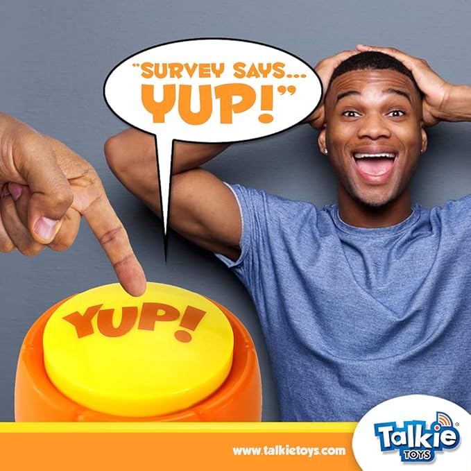 Talkie Toys Products Yup Button -Funny Talking Button Plays 10 Hilarious Yup Sayings