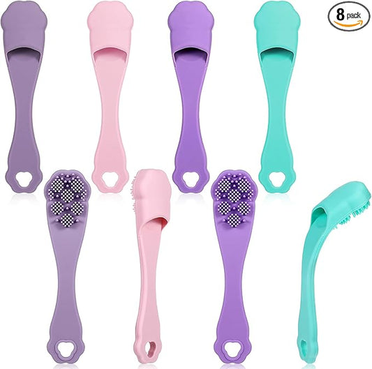 8 Pack Silicone Dog & Cat Finger Toothbrush Kit, Food Grade Toothbrush for Dog, Safe, Non-Toxic, Easy Teeth Cleaning, Prevents Bad Breath & Oral Inflammation