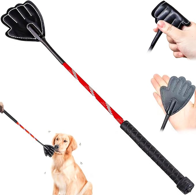 17" Lightweight Dog Training Stick Pole【Not Extended】, Puppy Training Tools Whip with Anti-Slip Handle, Outdoor and Indoor Exercise Interactive Dog Pole for Cats Dogs (Red)