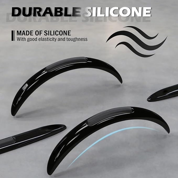 4PCS Car Door Edge Guards with Airbag,De-Static & Anti-Crash Car Door Protector with Dolphin Streamline Design,Universal Cars Doors Edge Protector Exterior Cars Accessories