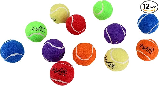 Midlee X-Small Dog Tennis Balls 1.5" Pack of 12 (Solid, 1.5 inch)