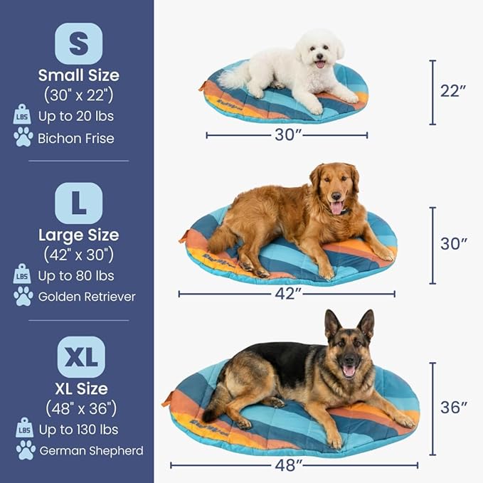 Travel Dog Bed (30" x 22") – Foldable & Packable for Travel, Road Trip, Camping – Lightweight, Water Resistant & Cozy with Soft Padding – Compact, Portable & Machine Washable – Small Breeds: Pink