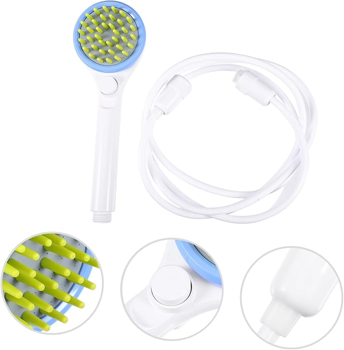 Totority Pet Shower Sprayer with Hose and Massaging Scrubber Brush Multifunctional Dog Bathing Tool for Grooming Efficient Rinse and Comfortable Pet Massage