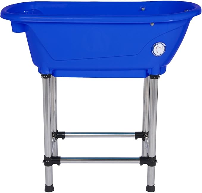 Flying Pig Pet Dog Cat Washing Shower Grooming Portable Bath Tub (Royal Blue)