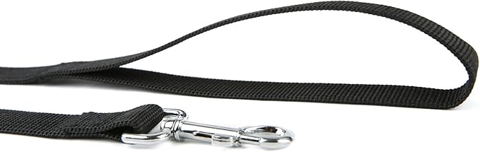 Nylon Dog Training Leash, Traction Rope, 4/5/6 Feet Long, 3/4 Inch 1 Inch Wide, for Small and Medium Dogs (1'' x 4 FT, Black)