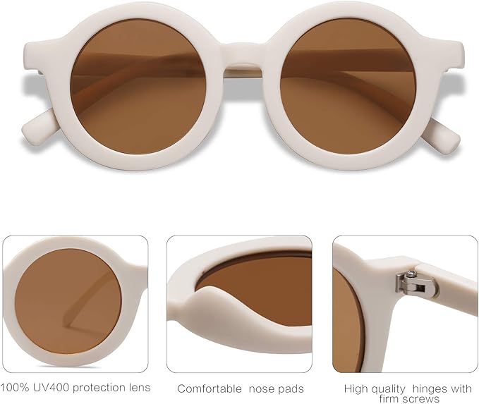 SOJOS Cute Round Polarized Sunglasses for Kids Girls Boys UV400 Protection De Sol Gafas Beach Holiday