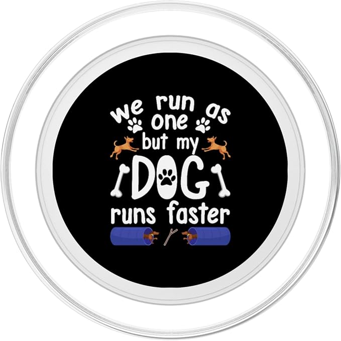 Dog Agility Trainer We Run As One Tunnels Rings Jumps PopSockets MagSafe PopGrip for iPhone
