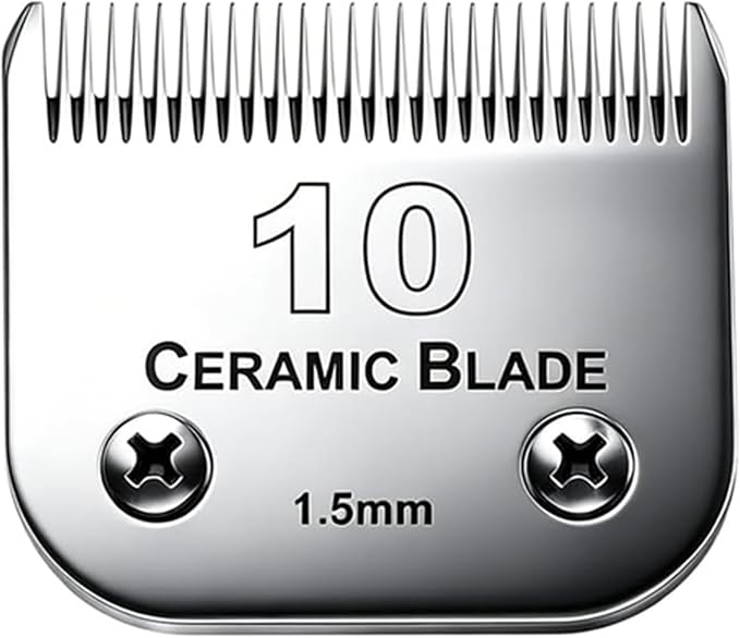 10 Blade Dog Grooming Clipper Blades Compatible with Andis Dog Clippers,Detachable Stainless Steel Blade,Size 10, 1/16-Inch Cut Length
