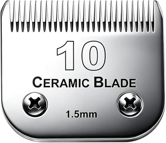 10 Blade Dog Grooming Clipper Blades Compatible with Andis Dog Clippers,Detachable Stainless Steel Blade,Size 10, 1/16-Inch Cut Length