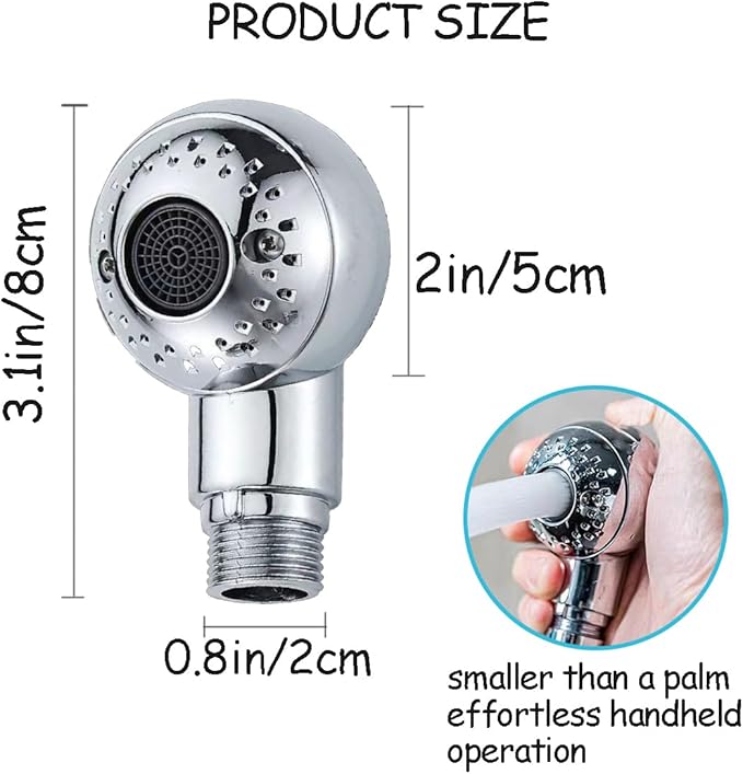 MANON ROSA Dog Shower Attachment - High-Pressure 2-Mode Handheld Sprayer with Universal Hose Interface for Small Medium Large Pets: Puppies Cats Kittens- Ideal for Bathing Massaging Grooming