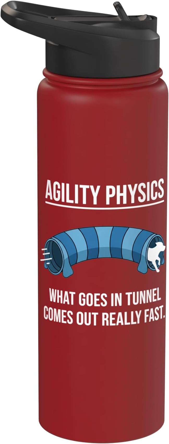 Dog Agility Physics, What Goes In Tunnel Comes Out Really Stainless Steel Insulated Water Bottle