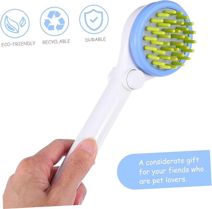 Milisten Portable Pet Shower Sprayer with Hose and Massage Brush for Dogs and Cats Durable Abs Material Suitable for Long Hair Easy Bathing and Grooming