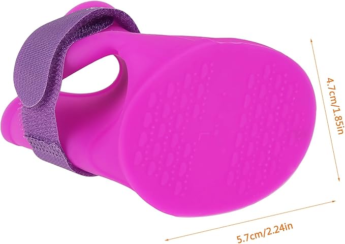 Yctze 4pcs Silicone Protective Dog Boots, Antislip Snow Shoes for Small Dogs, Ideal for French, Cute Pet Rain Wellies (L)