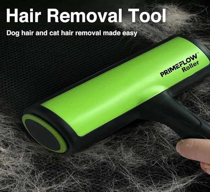 Reusable Pet Hair Remover Roller — Dog & Cat Hair Remover for Furniture, Couch, Clothes, Car & Laundry | Washable Lint Roller, No Sticky Tape | Includes Bonus Mini Roller for Travel