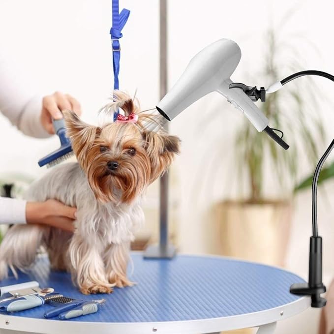 Cocoarm Blow Dryer Holder Adjustable Clamp Hands-Free Hair Dryer Stand for Dogs Pet Grooming Arms