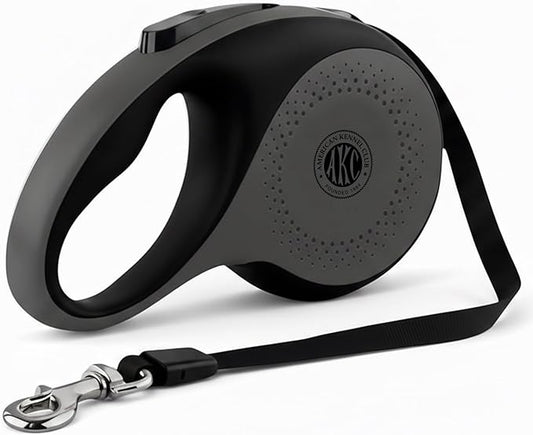 American Kennel Club Retractable Dog Leash, 16.4ft, Tangle-Free, Ergonomic Grip, One-Hand Brake, for Medium & Large Dogs up to 110 lbs