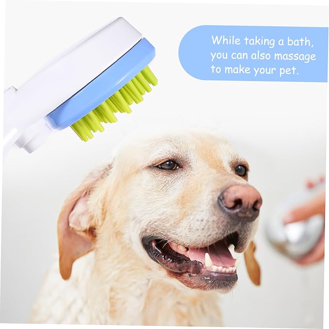 Milisten Eco Friendly Pet Shower Sprayer with Hose Multifunctional Dog Bath Brush for Massage Shampoo Saving Handheld Sprinkler Suitable for Long Haired Dogs and Cats