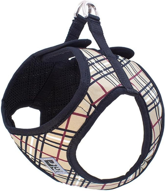 RC Pet Products Cirque Soft Walking Step-in Dog Harness, Small, Tan Tartan