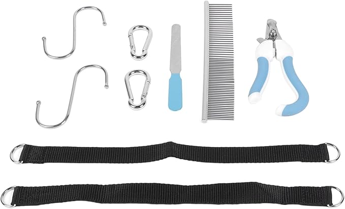 Dog Grooming Hammock, Dog Grooming Harness Breathable Dog Sling For Grooming Dog Hammock For Nail Trim Dog Hammock Restraint Bag with Nail Clipper Comb For Puppy Cat (M)