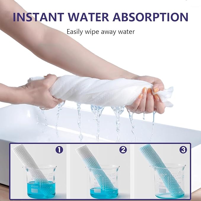 20 Pack Disposable Travel Bath Towels Sheets Extra Large 55"x27.5",Soft Disposable Dry Towel Washcloths Shower Towels for Body Travel Bathroom,Quick Dry Camping Towel Hair Swimming Gym Pet Towels