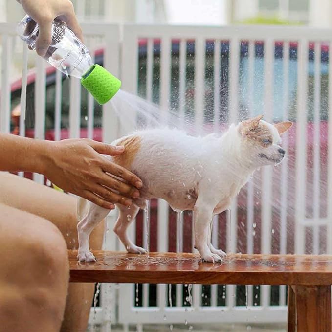 Silicone Pet Bath Sprinkler, Portable Outdoor Hose Nozzle Attachment for Dog and Cat Shower, Multi-Functional Pet Cleaning Accessory (blue)