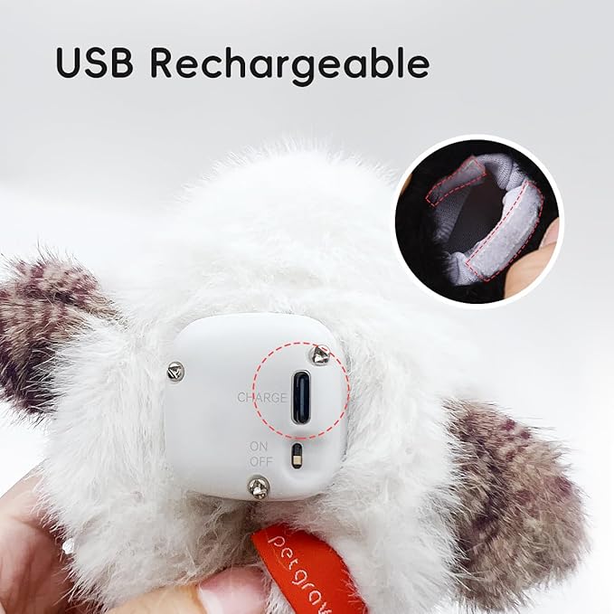 Interactive Cat Toys for Indoor Cats – Flying Bird Cat Toy, Flapping Bird Cat Toy with Chirping Sound,Interactive Flappy Bird Cat Toys,Rechargeable Touch Activated Flying Bird Cat Toys For Indoor Cats