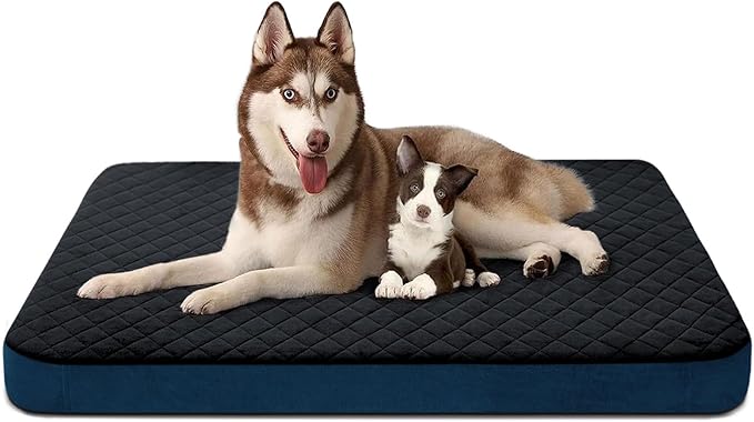 Dog Bed for Extra Large Dogs, Orthopedic Foam Jumbo XL Dog Bed Mattress, 47 Inches Joint Relief Pet Sleeping Bed, Non Slip Bottom with Removable Washable Cover, Dark Grey