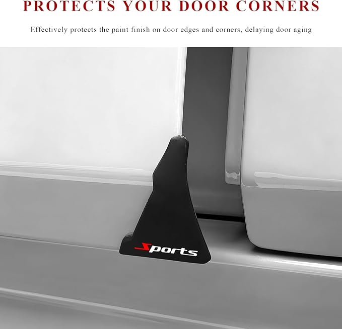2 PCS Car Door Protector, Anti-Collision Sports Auto Front Door Corner Protector Sticker, Waterproof Scratch Guard Door Corner Decorations for Most Cars SUVs Trucks