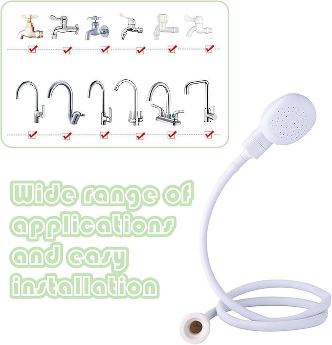3.28ft/1m Sink Spray Hose,Portable Sink Hose Sprayer,Shampoo Sprayer Handheld Hose Shower Head Spray Hose for Bathing Baby,Pets,Washing Hair,Rinsing Vegetables,Utility Sink