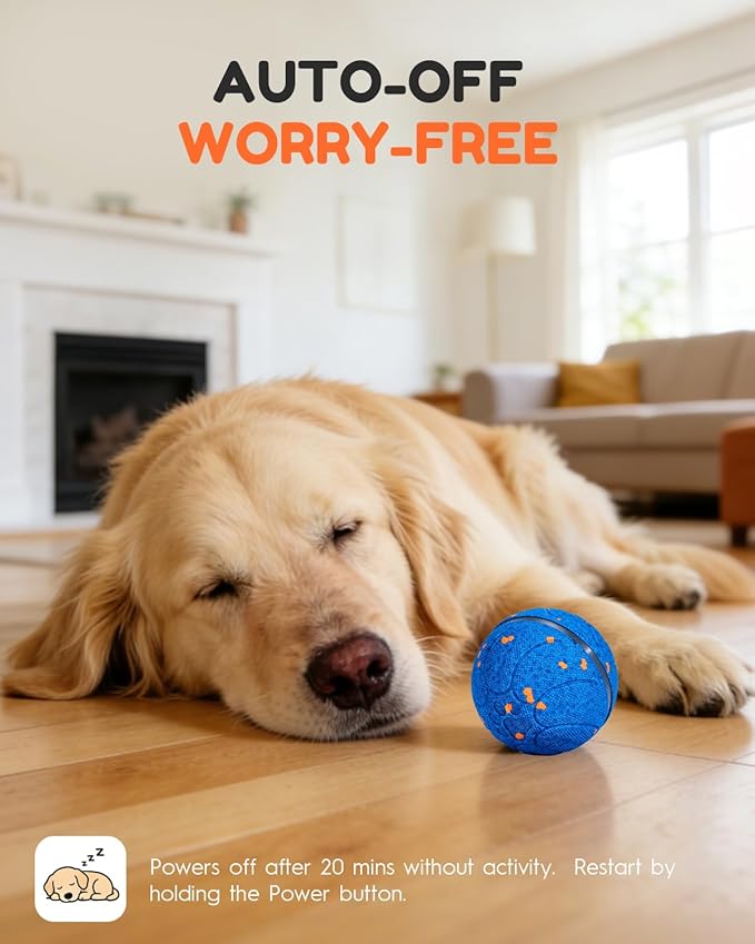 osou Smart Interactive Dog Toys, Automatic Moving Rolling Bouncing Dog Ball for Medium & Large Dog Breeds, E-TPU Durable & Waterproof, with Irregular Motion to Encourage Active Play