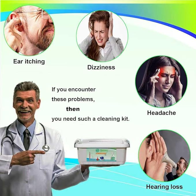 QISXROVY Ear Wax Removal Tool, Ear Cleaning Kit, Safe Ear Irrigation Flushing System for Adults & Kids, Large (50pcs accs), White