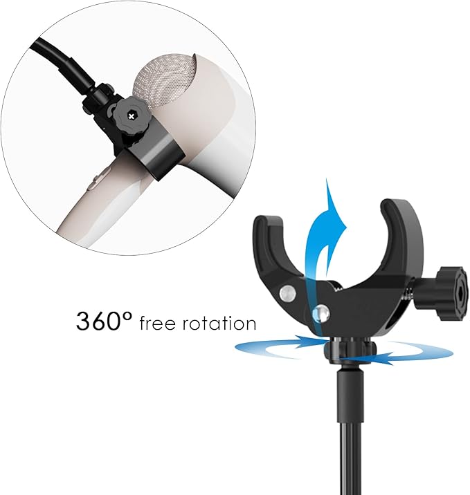Linkidea Hands Free Blow Dryer Holder, Stainless Steel Grooming Dryer Hose Stand, Adjustable Hair Dryer Clamp Mount for Dog Pet Grooming Table Countertop (Black)