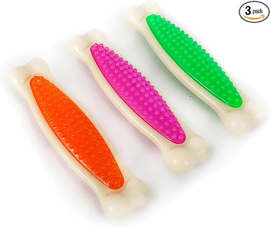 Hartz Chew 'n Clean Tuff Bone Tough Dog Chew Toy, Large 3 Pack