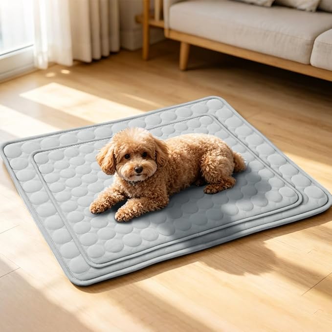 Dog Cooling Mat 2026 Upgraded Arc-Chill Cooling Dog Bed Mat, Washable Pet Cooling Pad (Q-Max>0.4) Cooling Mat for Dogs & Cats Indoor & Outdoor Car Seats (Grey, 28x22 in)