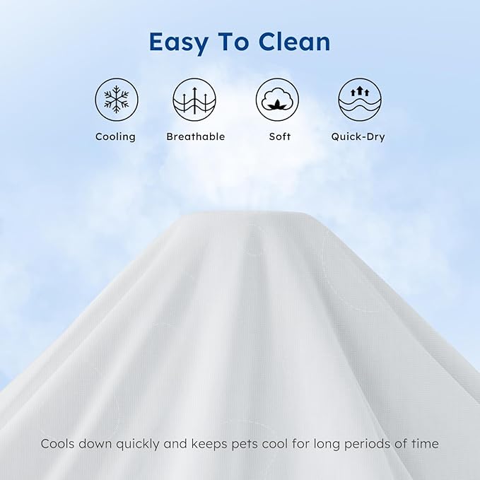 ZOMISIA Cooling Blanket for Small Dogs - Washable Cat Cooling Mat for Hot Weather, Travel Soft Pet Summer Essentials, Grey, 25"x35"