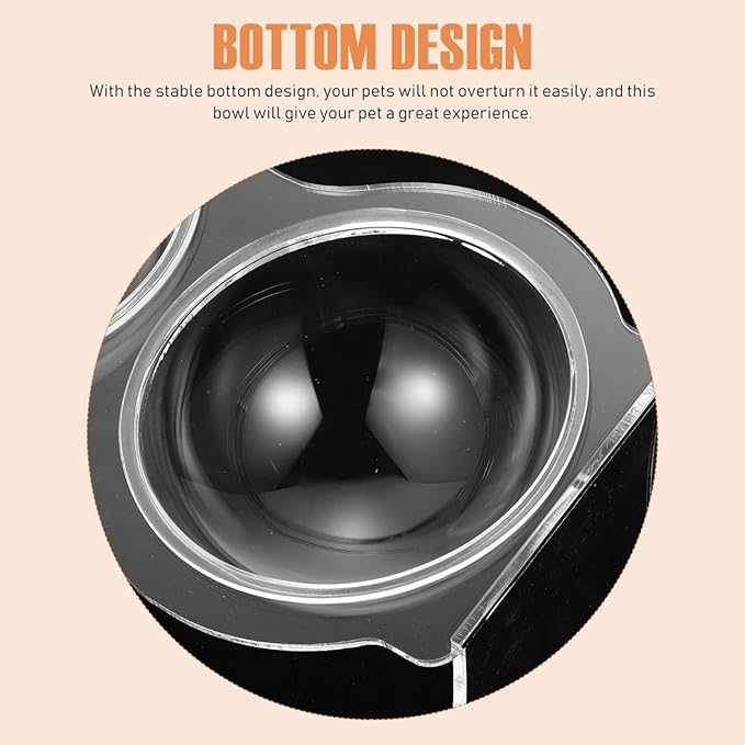 TOYANDONA Acrylic Double Bowl Pet Food and Water Dish Elevated Cat Puppy Drinking Bowl Indoor Kitten Feeding Station 11.81X6.69X3.74In Easy to Clean Stable Base