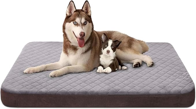 Large Dog Bed, High Density Foam, Good Resilience for Enough Cushion to Large Dogs Such as Great Dane, 47 * 39 Inches Widen Pet Bed, Non Slip Bottom with Removable Washable Cover