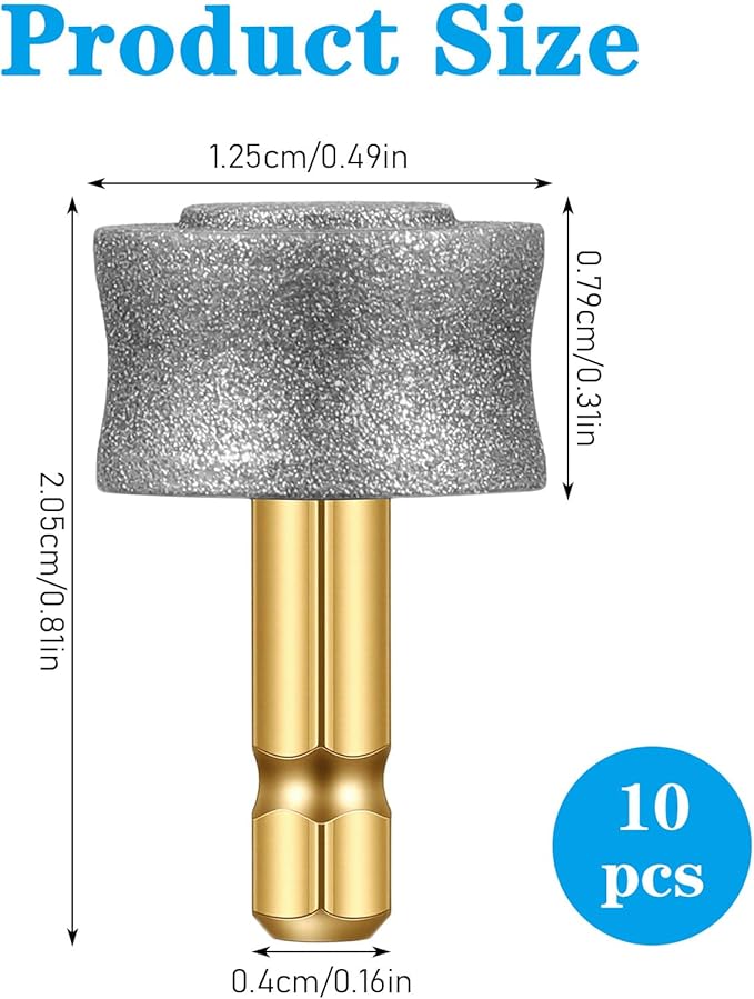 Dog Nail Grinder Replacement Heads, 10pcs Pet Nail Grinder Diamond Tip Replacement, Dog Claw Smoothing Grinders Bits fot Most Electric Pet Paw Trimmer Nails Grinders, Highly Efficient and Safe