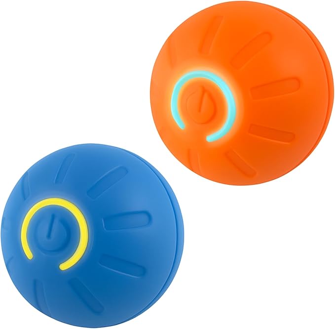 Interactive Dog Ball Toy for Small Dogs-Automatic Self-Moving Pet Toy,USB Rechargeable, Durable & Safe for Mental Stimulation (Blue)