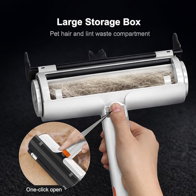 Pet Hair Remover for Furniture, Reusable Pet Hair Removal Tool, Self Cleaning Fur Remover for Couch, Carpet, Rugs, Bedding & Car Seats, Dog & Cat Hair Remover, Reusable lint Roller