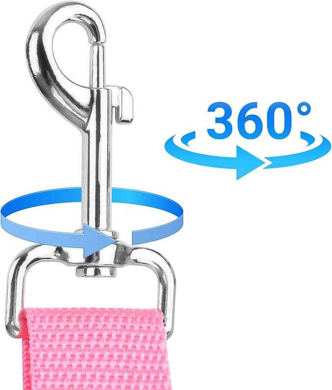 YAOHDAO Dog Seat Belt Harness for Car, Restraint Adjustable with Elastic Bungee Buffer Headrest for Vehicle, 360 Degree Swivel Nylon Pet Safety Seat Belts Car Harness (Pink with Flowers)