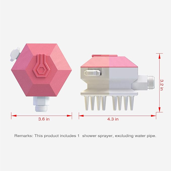 Dog Shower Sprayer Head Attachment Pet Grooming Combing Sprayer,Water Sprinkler Massaging Brush Nozzle for Dogs and Cats,Multi-Function Pet Shower Head for Dog Home Cleaning Bath