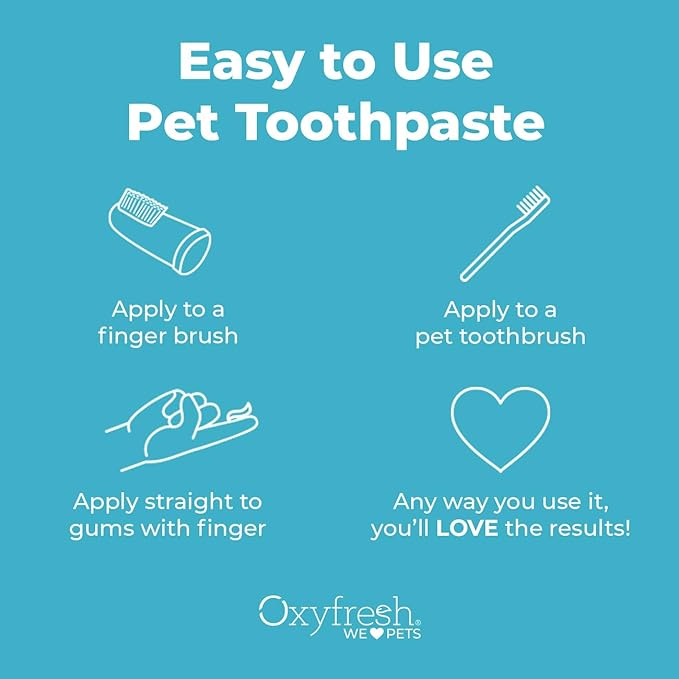 Oxyfresh Cat & Dog Toothpaste, Teeth Cleaning Gel for Plaque, Tartar & Bad Breath, Vet-Approved Pet Dental Care, 1 oz