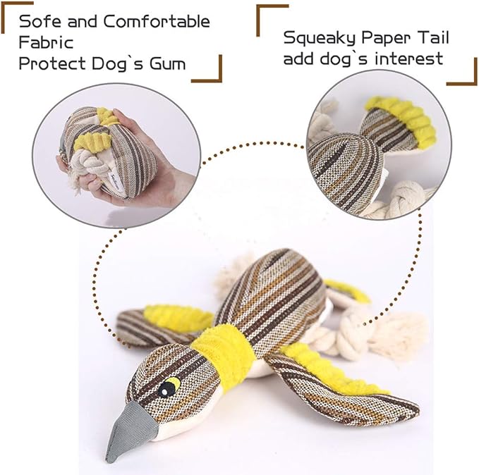 Sedioso Dog Toys Set, Large Dogs Toy, Stuffed Animal Dog Chew Toy, Soft Plush Dogs Toys Pack for Small. Middle, Large Breed(3-Pack, Birds)