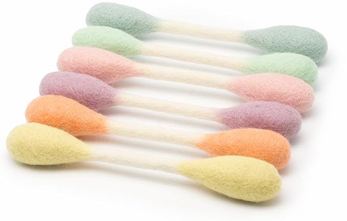 Glaciart One Swabs Cat Toys with Catnip - 6 Pk | Durable for Chew, Cute Cat Toys Interactive Kitty for Boredom, Exercise, & Play | Filled w/Organic Catnip for Anxiety & as Digestive Aid | Gift Idea