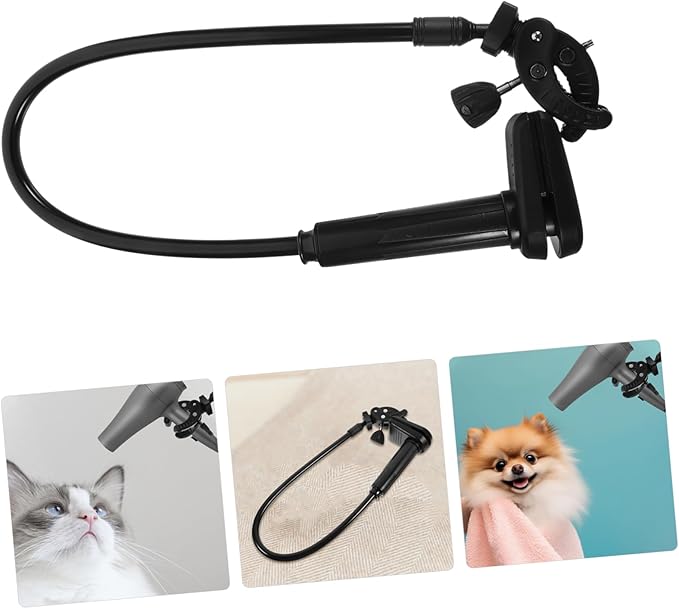 LIFKOME Dog Hair Dryer Bracket with 360 Rotating Clamp Hands-Free Holder Adjustable Floor Stand for Pet Grooming Table Home and Salon Use