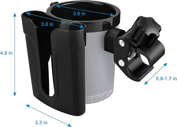 Accmor Stroller Cup Holder with Phone Keys Holder, 3-in-1 Universal Cup Holder, Drinks Bottle Holder for Stroller, Bike, Wheelchair, Walker, Scooter