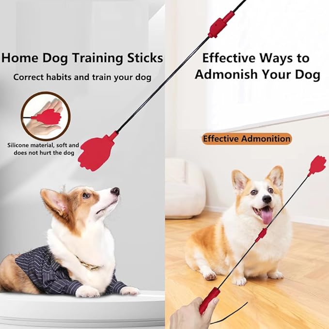 LogFaadCoi Collapsible Portable Dog Training Stick,Silicone Durable Dog Training Whip with Anti-Slip Handle,Outdoor and Indoor Training Dog Tools,Puppy Training Whip Exercise Accessory