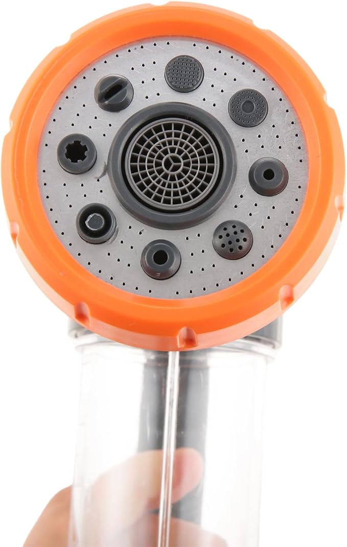 Dog Washing Hose Attachment with 3.5oz 100cc Soap Dispenser Upgrade 2-in-1 Garden Hose Nozzle for Watering Plants, Car Washes, Pet Showers Garden Nozzle Sprayer